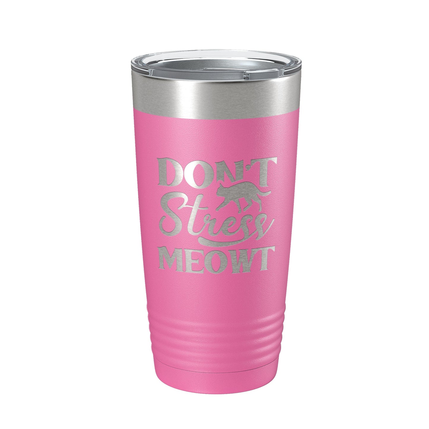 Don't Stress Meowt Tumbler Travel Mug Insulated Laser Engraved Funny Cat Lover Gift Coffee Cup 20 oz-11