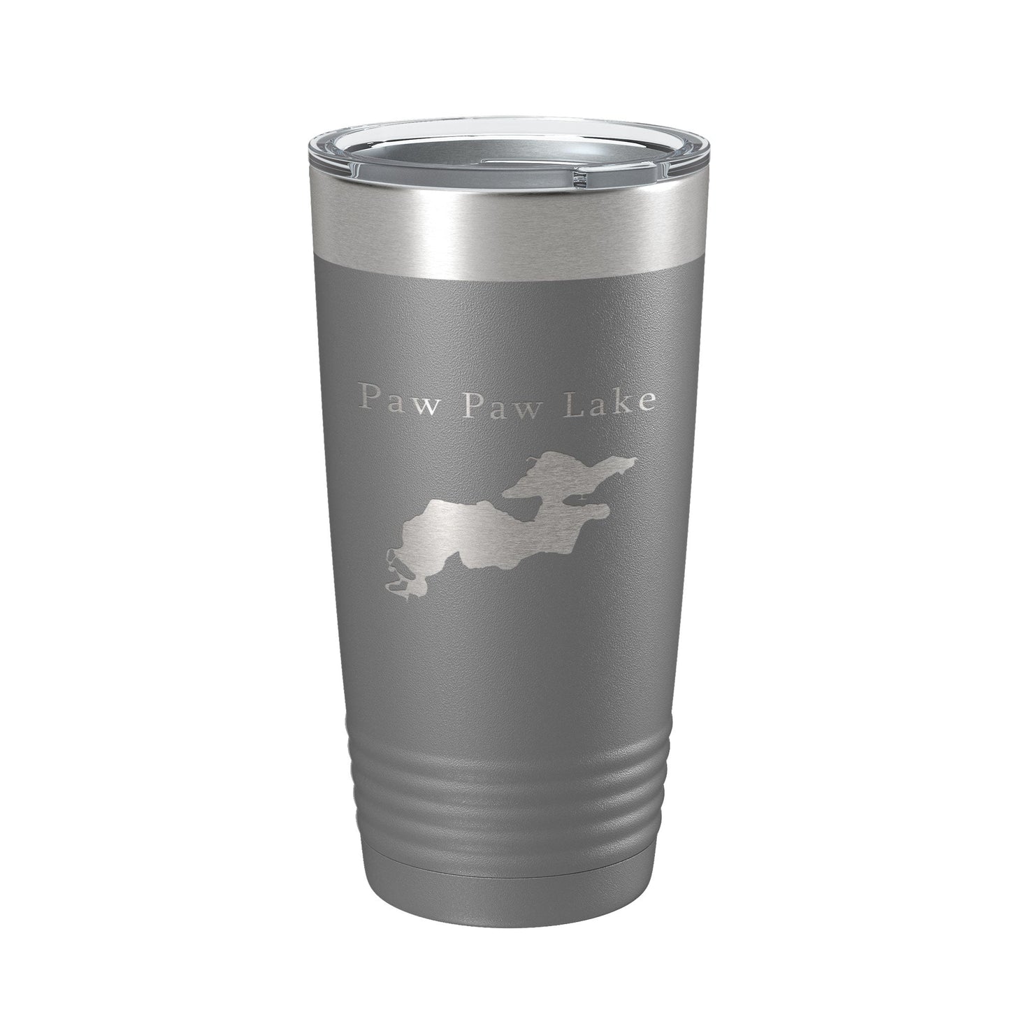 Paw Paw Lake Map Tumbler Travel Mug Insulated Laser Engraved Coffee Cup Michigan 20 oz-16