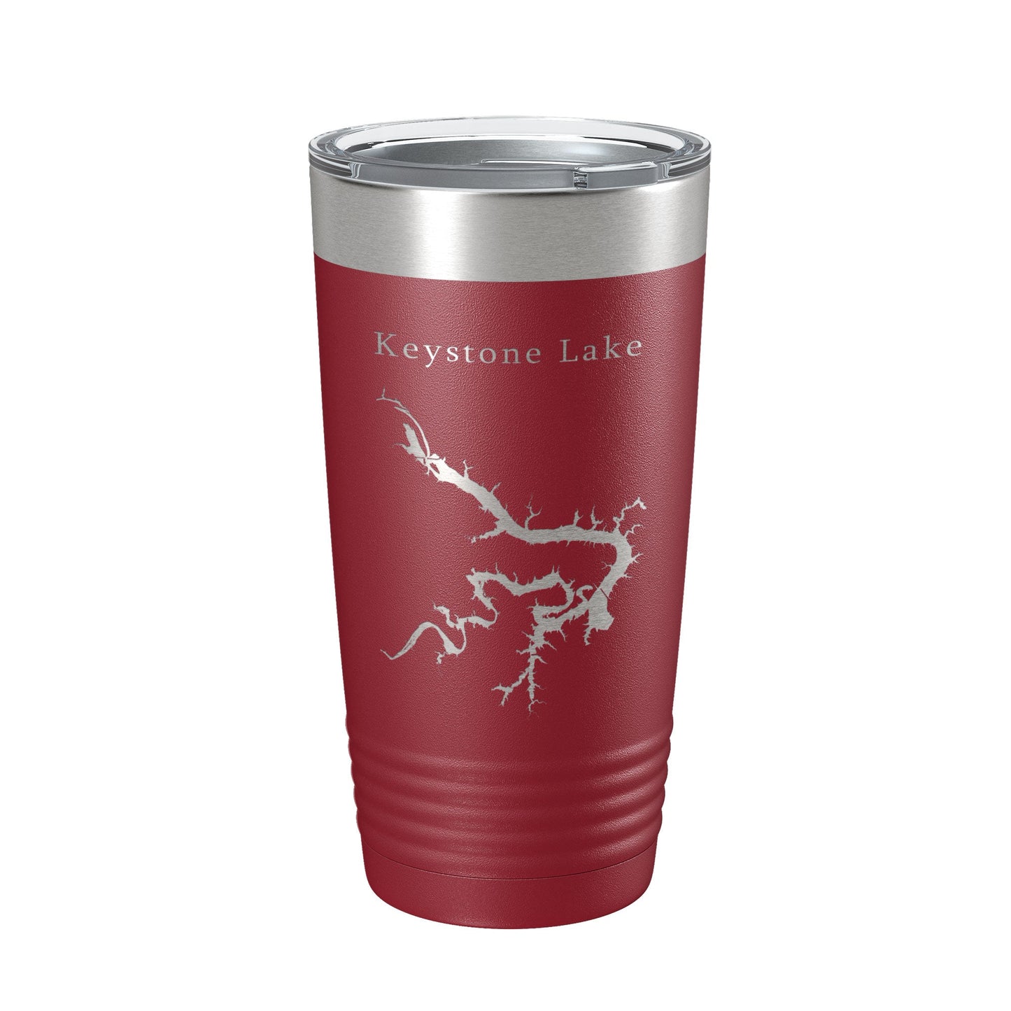 Keystone Lake Map Tumbler Travel Mug Insulated Laser Engraved Coffee Cup Oklahoma 20 oz-18
