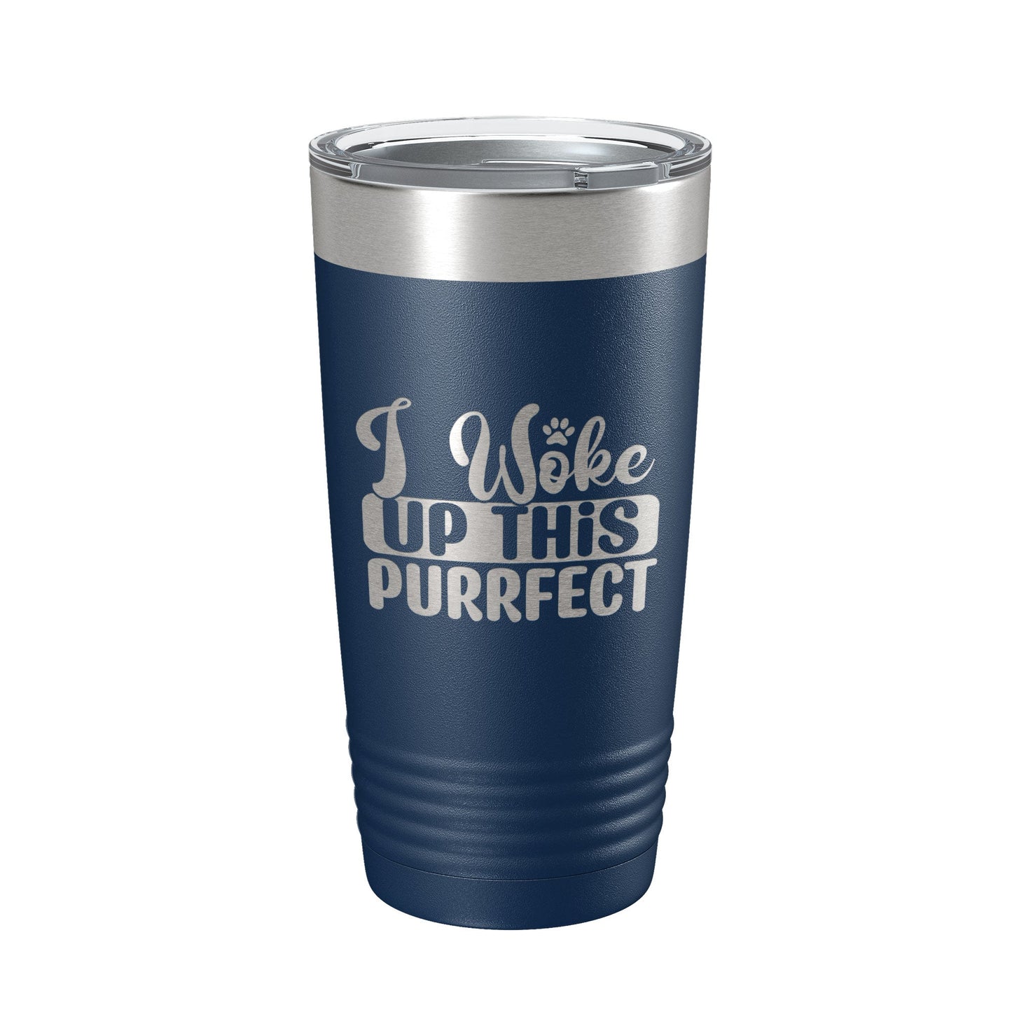I Woke Up This Purrfect Tumbler Travel Mug Funny Cat Lover Gift Insulated Laser Engraved Coffee Cup 20 oz-2