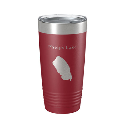 Phelps Lake Map Tumbler Travel Mug Insulated Laser Engraved Coffee Cup Wyoming 20 oz-18