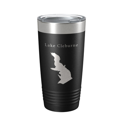 Lake Pat Cleburne Map Tumbler Travel Mug Insulated Laser Engraved Coffee Cup Texas 20 oz-0