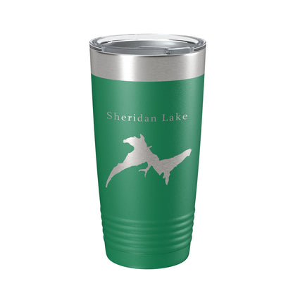 Sheridan Lake Map Tumbler Travel Mug Insulated Laser Engraved Coffee Cup South Dakota 20 oz-9