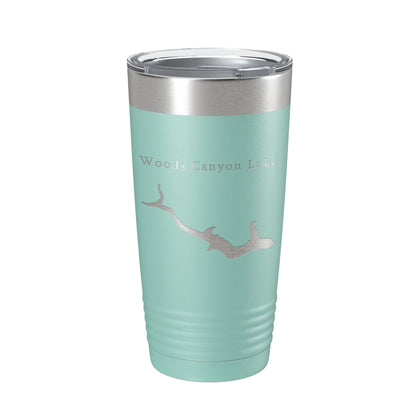 Woods Canyon Lake Map Tumbler Travel Mug Insulated Laser Engraved Coffee Cup Arizona 20 oz-12