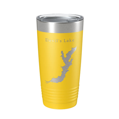 Devil's Lake Map Tumbler Travel Mug Insulated Laser Engraved Coffee Cup Oregon 20 oz-19