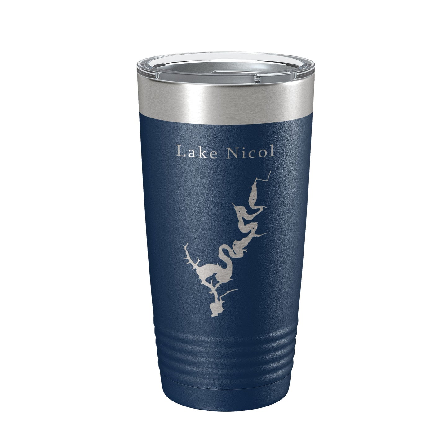 Lake Nicol Map Tumbler Travel Mug Insulated Laser Engraved Coffee Cup Alabama 20 oz-2