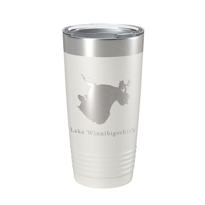 Lake Winnibigoshish Map Tumbler Travel Mug Insulated Laser Engraved Coffee Cup Minnesota 20 oz-1