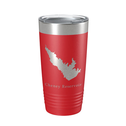 Cheney Reservoir Tumbler Lake Map Travel Mug Insulated Laser Engraved Coffee Cup Kansas 20 oz-10