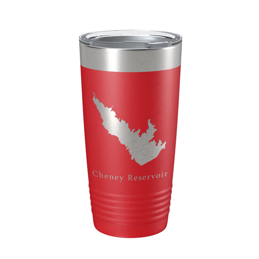 Cheney Reservoir Tumbler Lake Map Travel Mug Insulated Laser Engraved Coffee Cup Kansas 20 oz-10