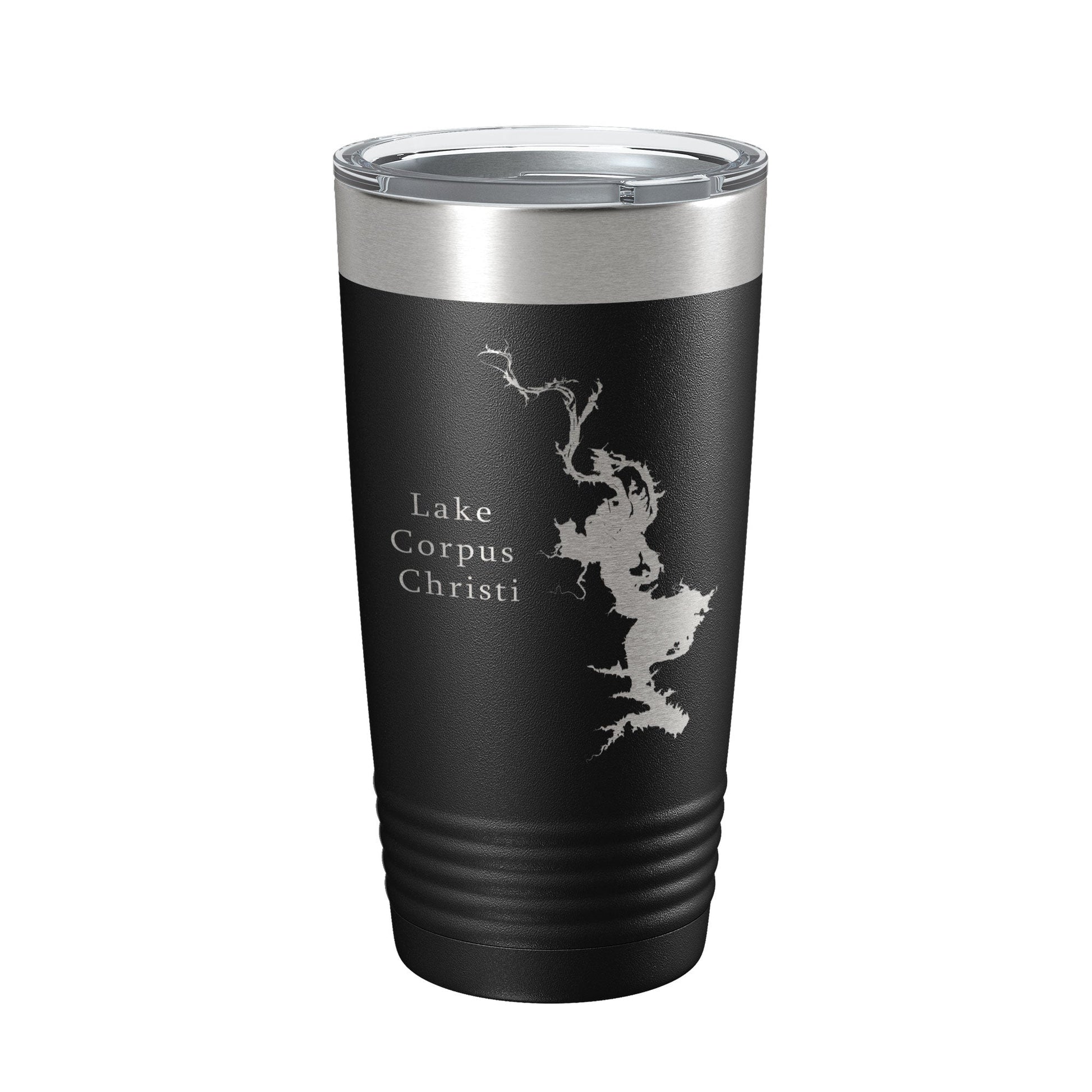 Lake Corpus Christi Map Tumbler Travel Mug Insulated Laser Engraved Coffee Cup Texas 20 oz-0