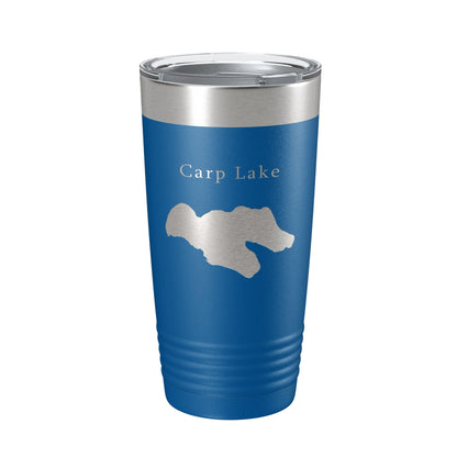 Carp Lake Map Tumbler Travel Mug Insulated Laser Engraved Coffee Cup Michigan 20 oz-6