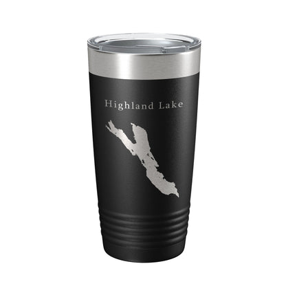 Highland Lake Bridgton Map Tumbler Travel Mug Insulated Laser Engraved Coffee Cup Maine 20 oz-5