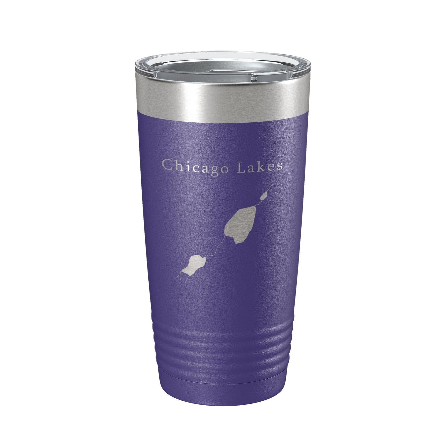 Chicago Lakes Map Tumbler Travel Mug Insulated Laser Engraved Coffee Cup Colorado 20 oz-15