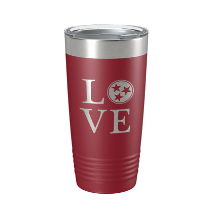 Tennessee Tristar Tumbler Love TN Travel Mug Gift Insulated Laser Engraved Coffee Cup Symbol 20 oz-18