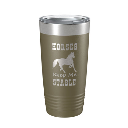 Horses Keep Me Stable Tumbler Horseback Rider Travel Mug Insulated Laser Engraved Equestrian Coffee Cup Gift 20 oz-21