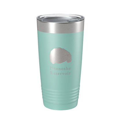 Neenoshe Reservoir Tumbler Lake Map Travel Mug Insulated Laser Engraved Coffee Cup Colorado 20 oz-12