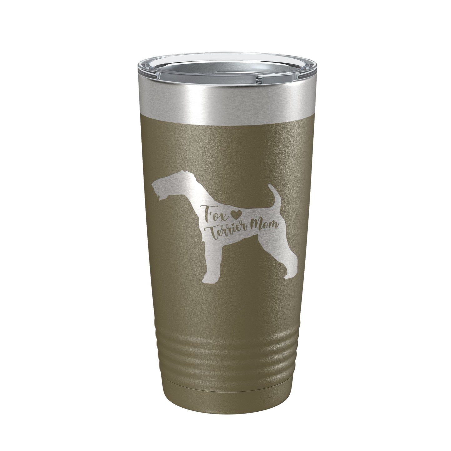 Fox Terrier Mom Tumbler Dog Travel Mug Gift Insulated Laser Engraved Coffee Cup 20 oz-21