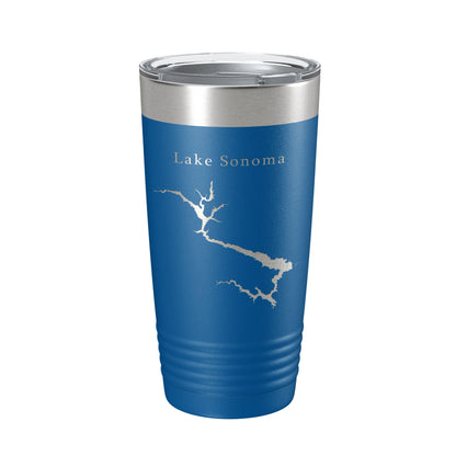 Lake Sonoma Map Tumbler Travel Mug Insulated Laser Engraved Coffee Cup California 20 oz-6