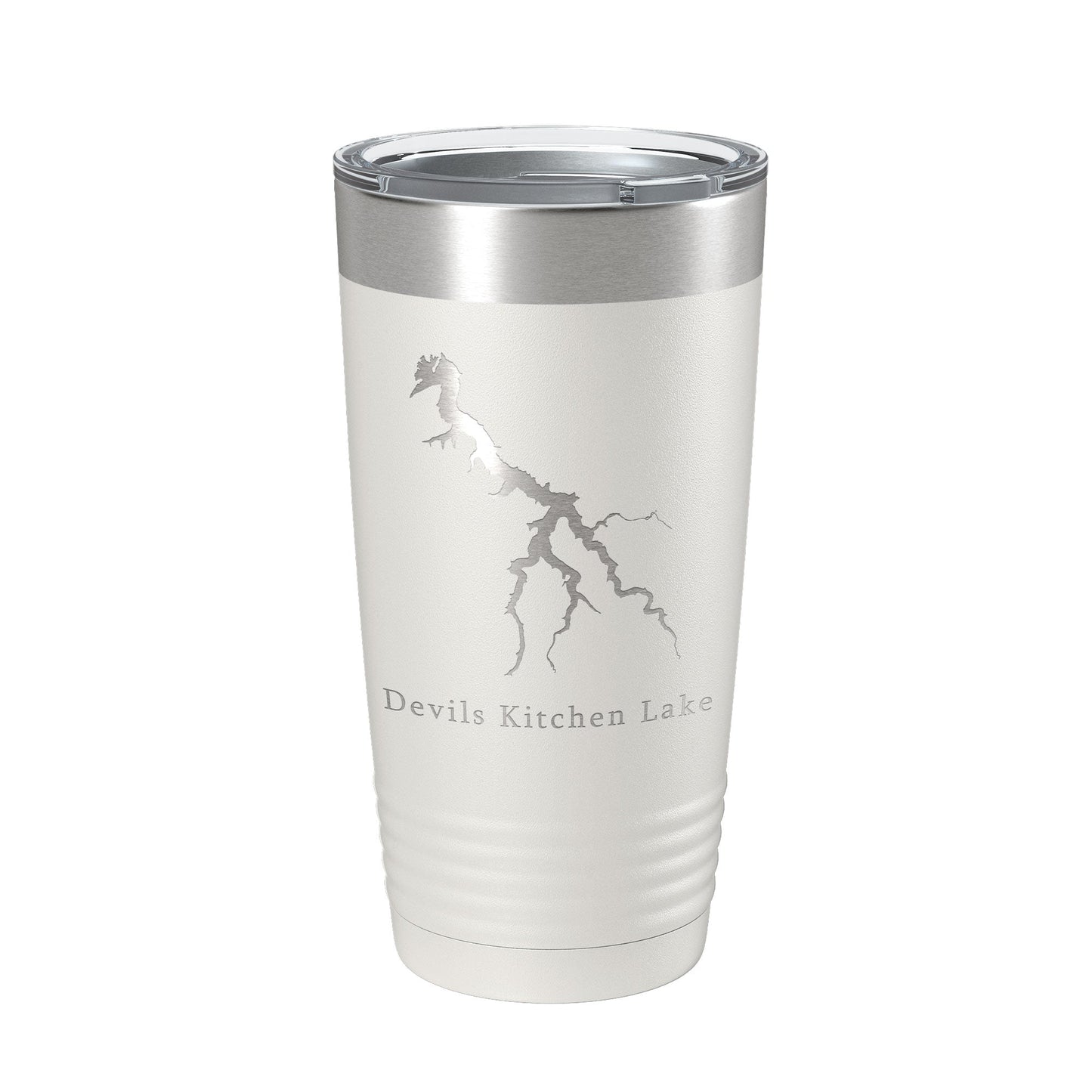 Devils Kitchen Lake Map Tumbler Travel Mug Insulated Laser Engraved Coffee Cup Illinois 20 oz-7
