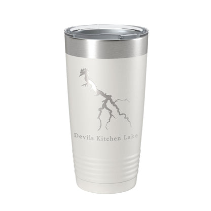 Devils Kitchen Lake Map Tumbler Travel Mug Insulated Laser Engraved Coffee Cup Illinois 20 oz-7