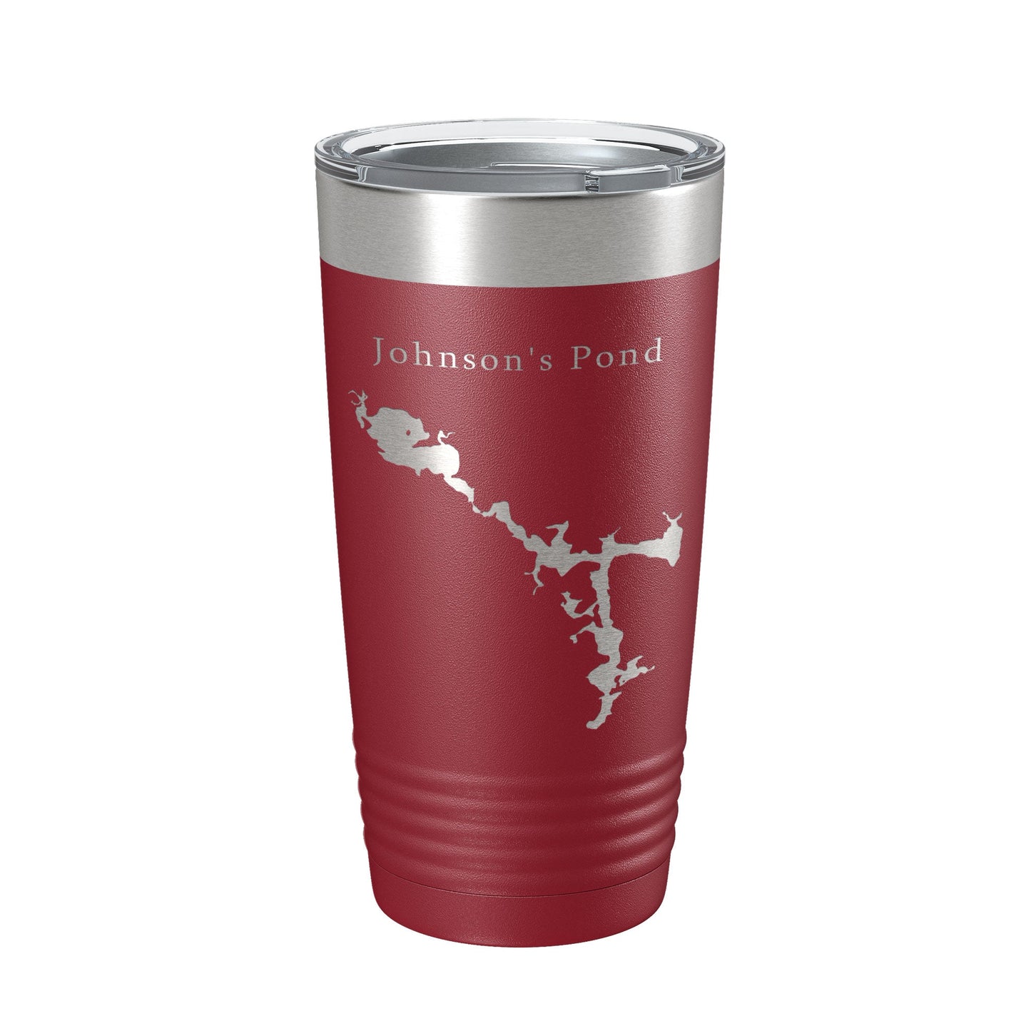 Johnson's Pond Tumbler Lake Map Travel Mug Insulated Laser Engraved Coffee Cup Rhode Island 20 oz-18