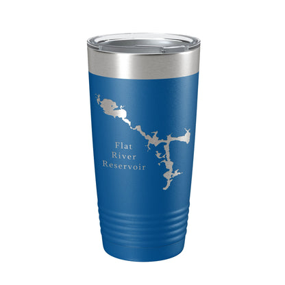 Flat River Reservoir Tumbler Lake Map Travel Mug Insulated Laser Engraved Coffee Cup Rhode Island 20 oz-6