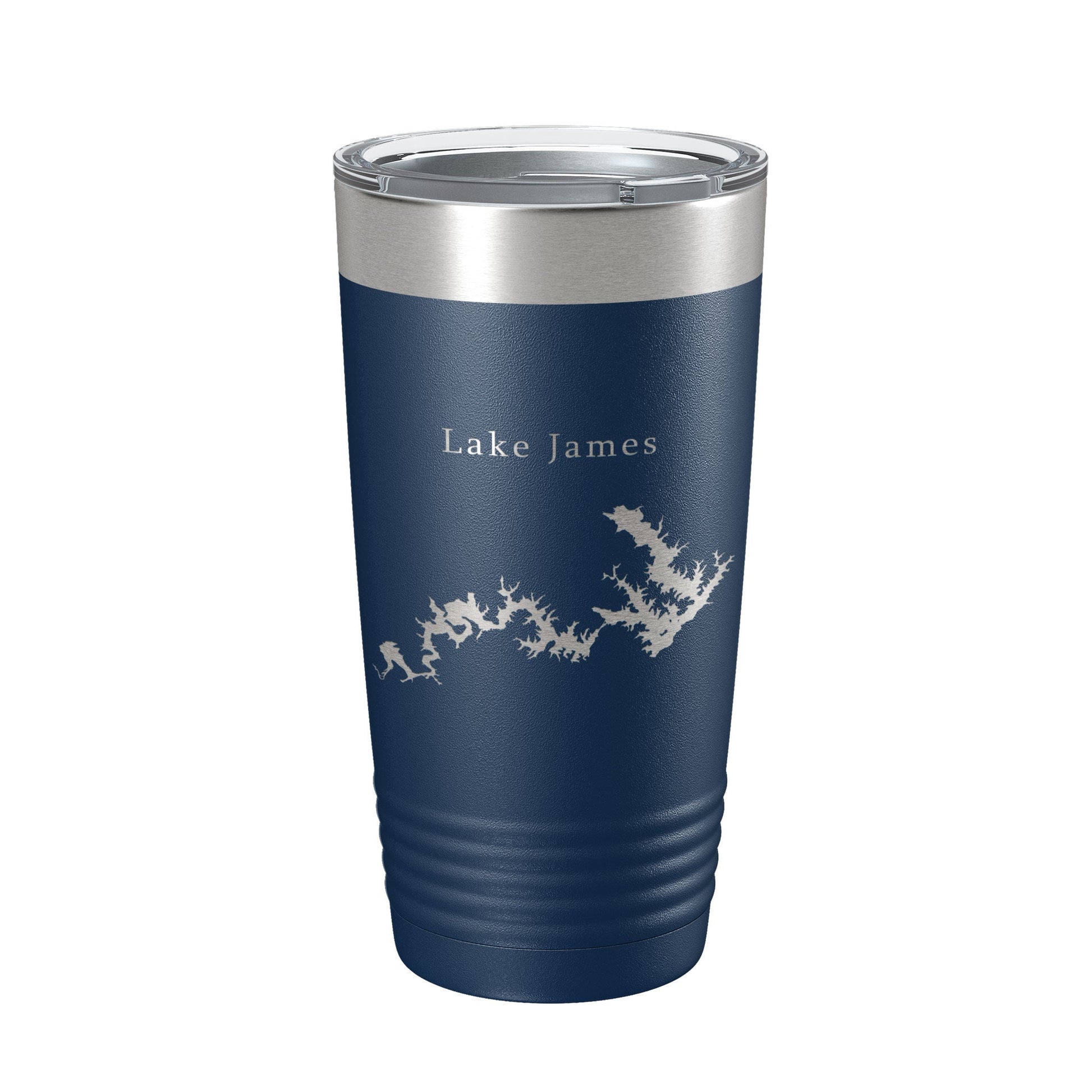 Lake James Map Tumbler Travel Mug Insulated Laser Engraved Coffee Cup North Carolina 20 oz-2