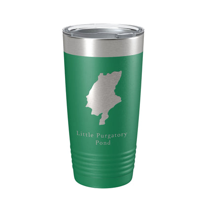 Little Purgatory Pond Tumbler Lake Map Travel Mug Insulated Laser Engraved Coffee Cup Maine 20 oz-9