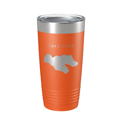 Carp Lake Map Tumbler Travel Mug Insulated Laser Engraved Coffee Cup Michigan 20 oz-17