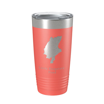 Little Purgatory Pond Tumbler Lake Map Travel Mug Insulated Laser Engraved Coffee Cup Maine 20 oz-20