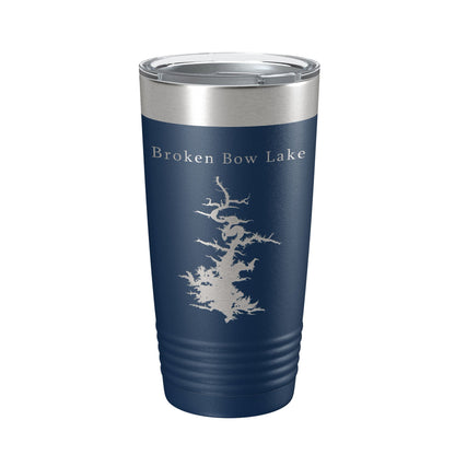 Broken Bow Lake Map Tumbler Travel Mug Insulated Laser Engraved Coffee Cup Oklahoma 20 oz-8