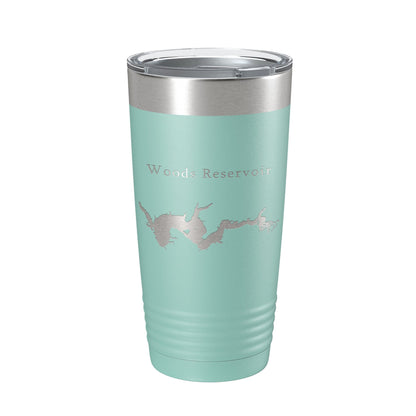 Woods Reservoir Tumbler Lake Map Travel Mug Insulated Laser Engraved Coffee Cup Tennessee 20 oz-12