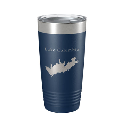 Lake Columbia Map Tumbler Travel Mug Insulated Laser Engraved Coffee Cup Arkansas 20 oz-8