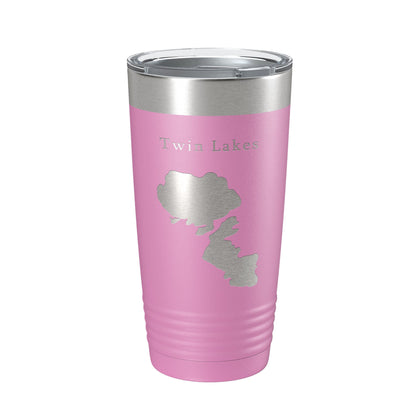 Twin Lakes Map Tumbler Travel Mug Insulated Laser Engraved Coffee Cup Idaho 20 oz-14