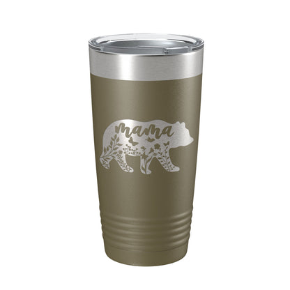 Mama Bear Tumbler Travel Mug Insulated Laser Engraved Coffee Cup Momma Mom Mother's Day Gift Cute 20 oz-21