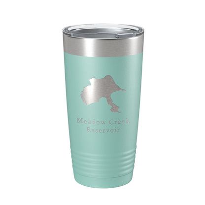 Meadow Creek Reservoir Tumbler Lake Map Travel Mug Insulated Laser Engraved Coffee Cup Colorado 20 oz-12