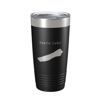 Suttle Lake Map Tumbler Travel Mug Insulated Laser Engraved Coffee Cup Oregon 20 oz-0