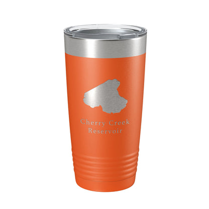 Cherry Creek Reservoir Tumbler Lake Map Travel Mug Insulated Laser Engraved Coffee Cup Colorado 20 oz-17