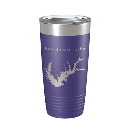 Ray Roberts Lake Map Tumbler Travel Mug Insulated Laser Engraved Coffee Cup Texas 20 oz-15