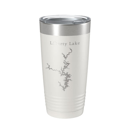Liberty Lake Map Tumbler Travel Mug Insulated Laser Engraved Coffee Cup Maryland 20 oz-1