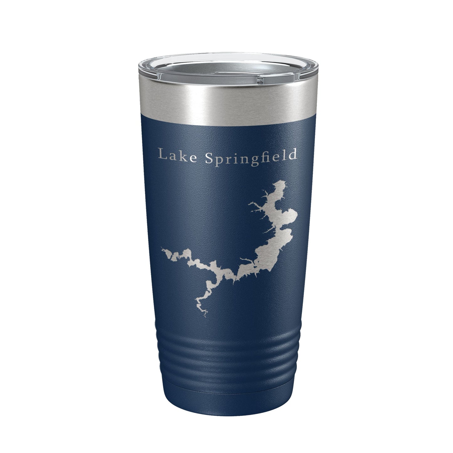 Lake Springfield Map Tumbler Travel Mug Insulated Laser Engraved Coffee Cup Illinois 20 oz-2