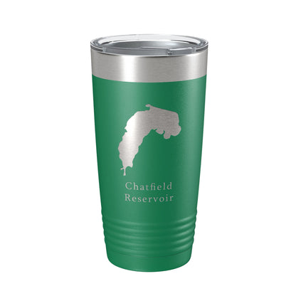 Chatfield Reservoir Tumbler Lake Map Travel Mug Insulated Laser Engraved Coffee Cup Colorado 20 oz-9