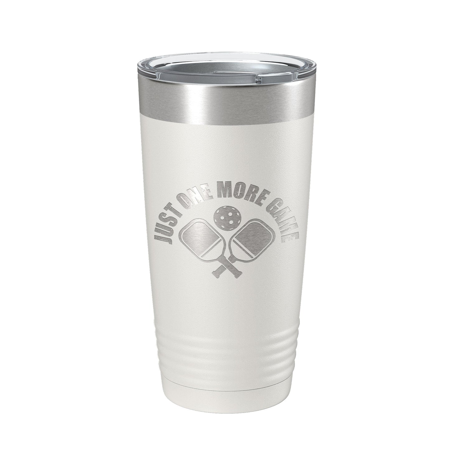 Pickleball Just One More Game Tumbler Travel Mug Gift Insulated Laser Engraved Coffee Cup 20 oz-1