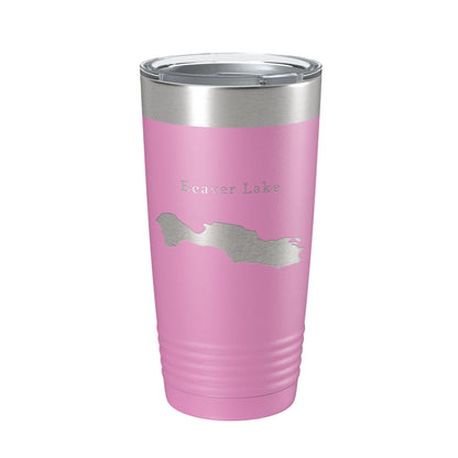 Beaver Lake Map Tumbler Travel Mug Insulated Laser Engraved Coffee Cup Asheville North Carolina 20 oz-14