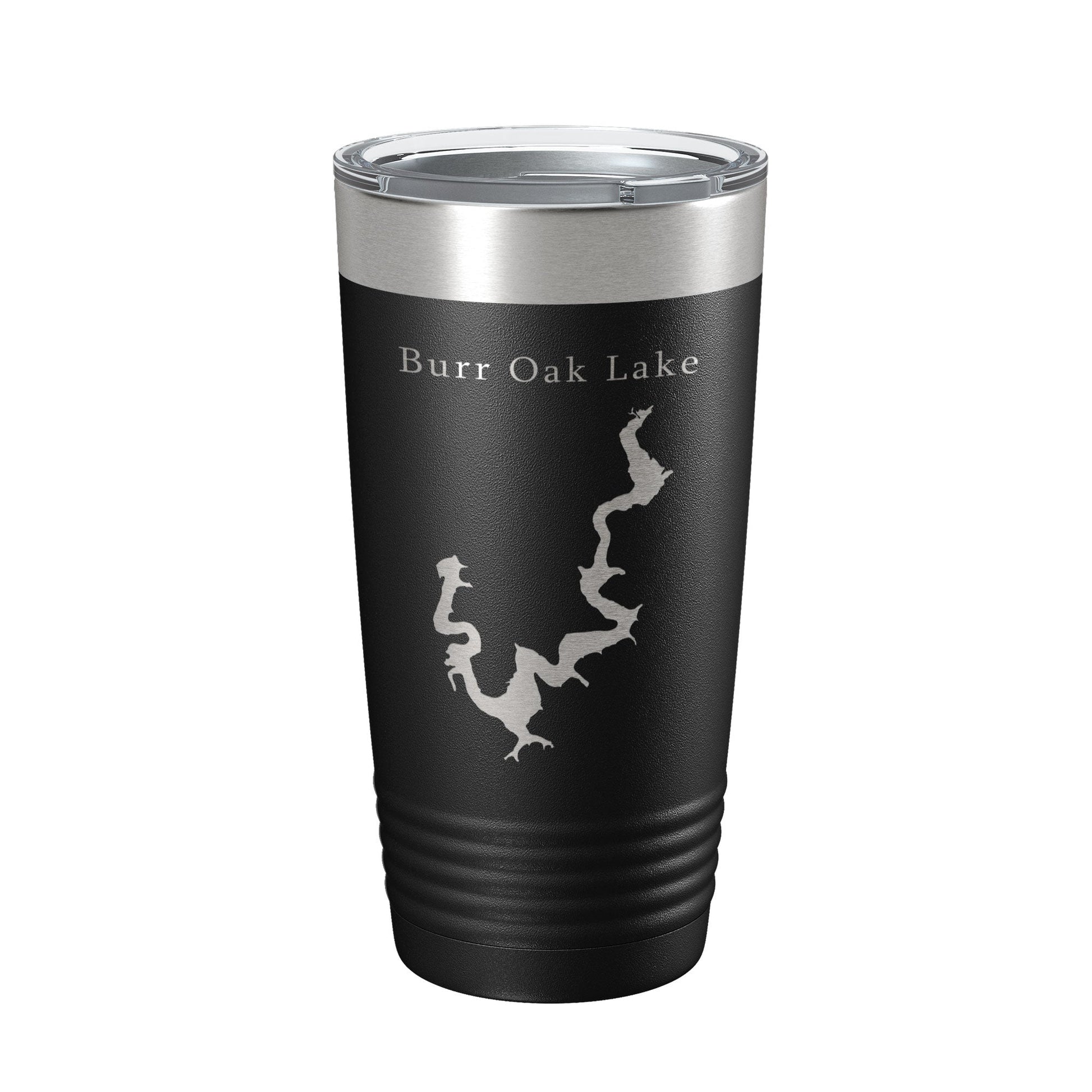 Burr Oak Lake Map Tumbler Travel Mug Insulated Laser Engraved Coffee Cup Ohio 20 oz-5