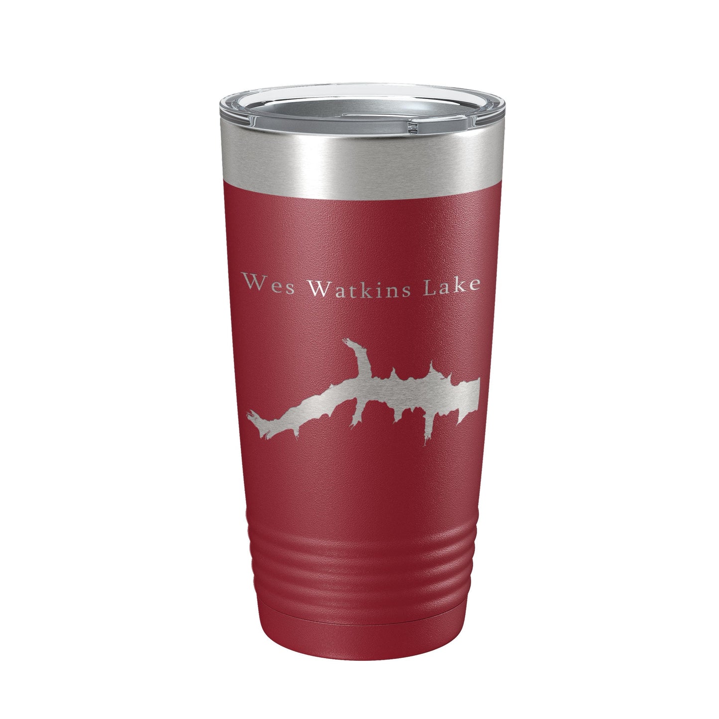 Wes Watkins Lake Map Tumbler Travel Mug Insulated Laser Engraved Coffee Cup Oklahoma 20 oz-18
