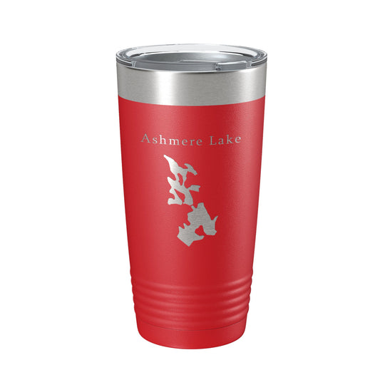 Ashmere Lake Map Tumbler Travel Mug Insulated Laser Engraved Coffee Cup Massachusetts 20 oz-10