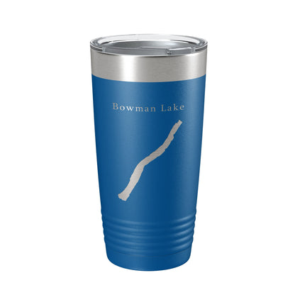 Bowman Lake Map Tumbler Travel Mug Insulated Laser Engraved Coffee Cup Montana 20 oz-6