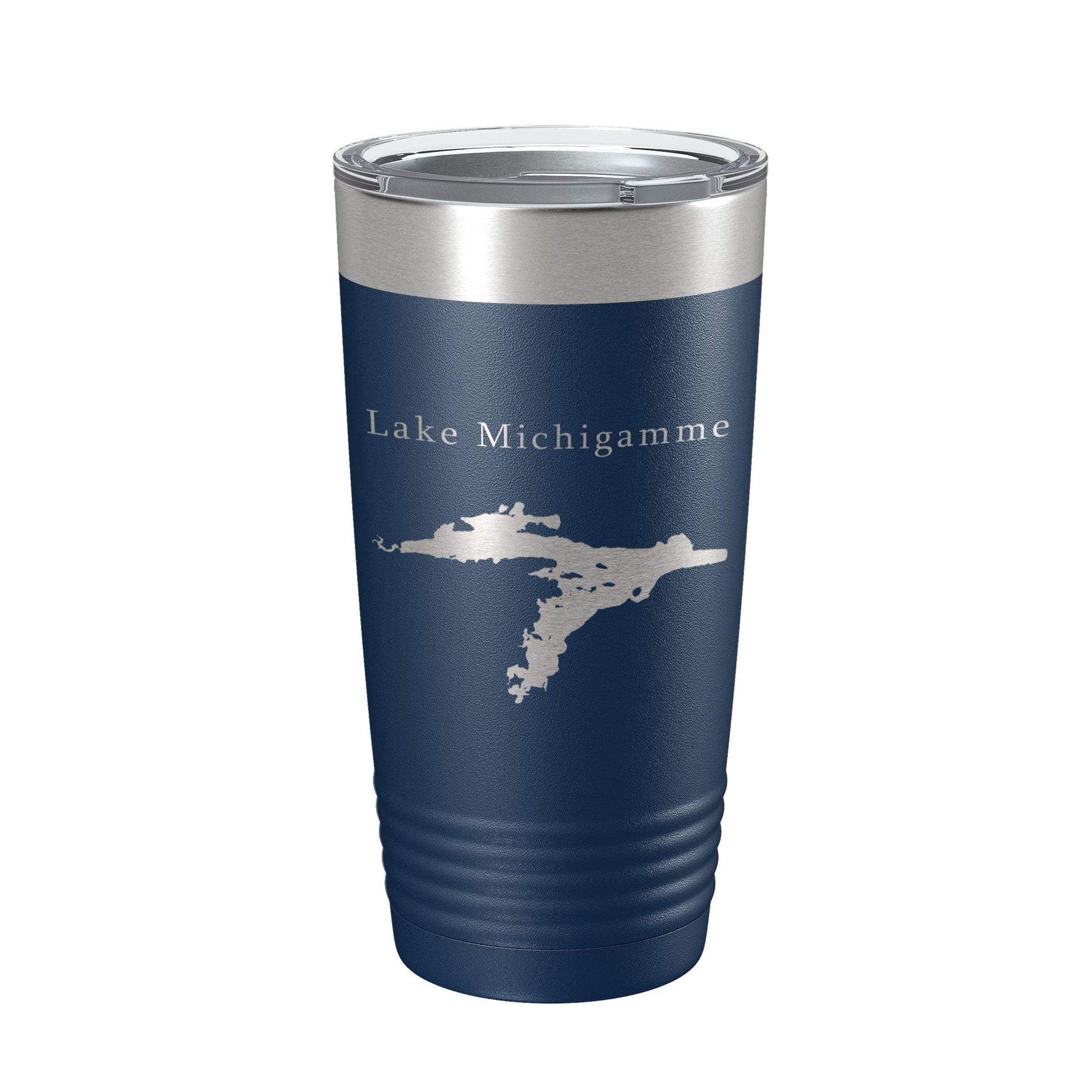 Lake Michigamme Map Tumbler Travel Mug Insulated Laser Engraved Coffee Cup Michigan 20 oz-2