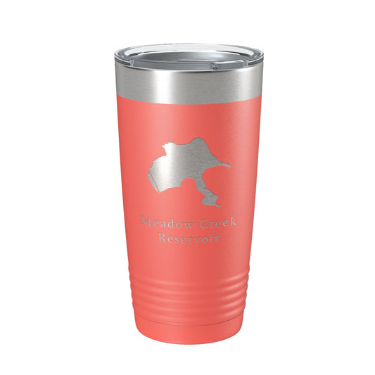 Meadow Creek Reservoir Tumbler Lake Map Travel Mug Insulated Laser Engraved Coffee Cup Colorado 20 oz-20